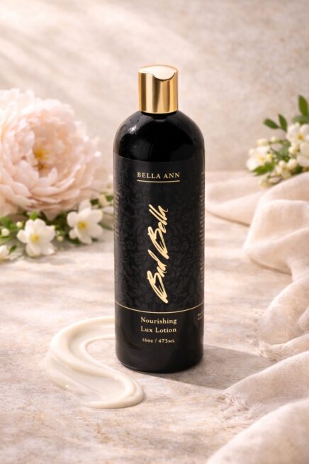 Luxury Lotion on silk with roses