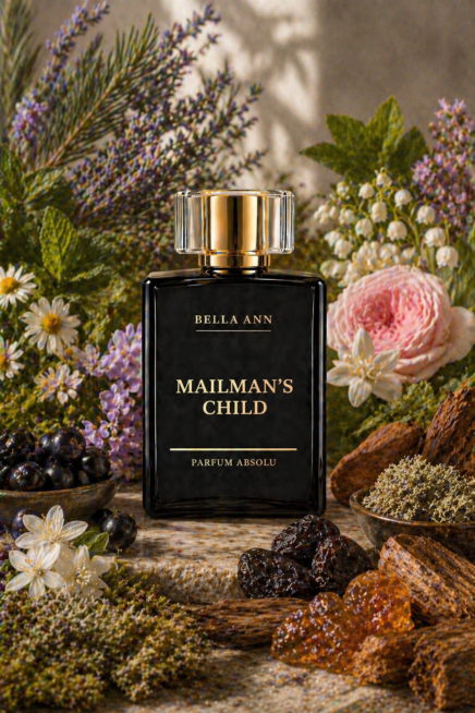 Mailman's Child with lavendar and pink roses