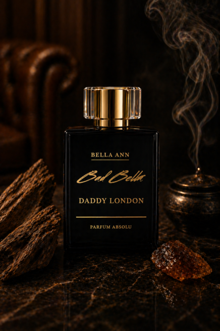 Daddy London Bottle with smoke and dark leather