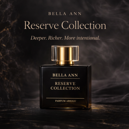 Reserve collection bottle on a smoky background.